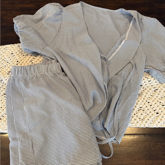 Blue Gingham Two-Piece Set - Picture 2 of 2